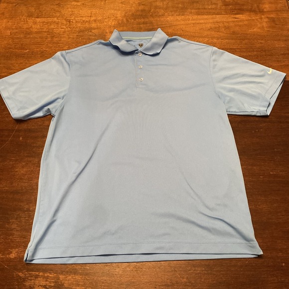 Nike Polo Men's Large‎ Light Blue Golf Tour Performance Dri-Fit - Picture 1 of 5